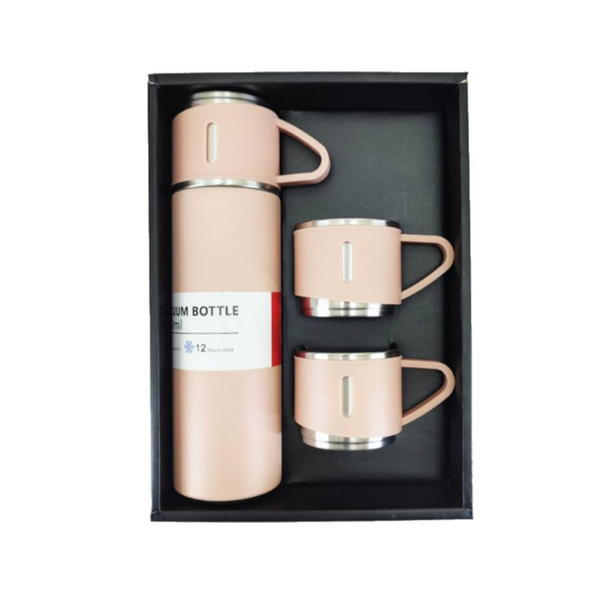 Termo Inox con Tapa Tipo Vaso | Conserva Frío y Calor hasta 17 Horas con Botón CLICK RÁPIDO
