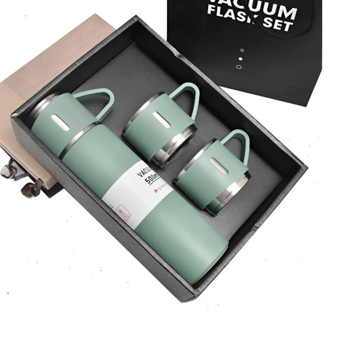 Termo Inox con Tapa Tipo Vaso | Conserva Frío y Calor hasta 17 Horas con Botón CLICK RÁPIDO