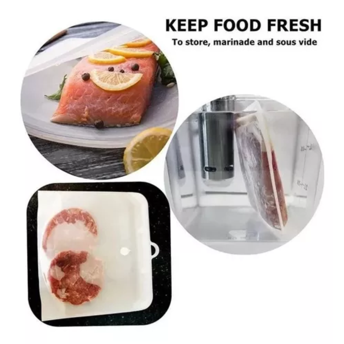 Bolsa Hermética Reutilizable de Silicona 500 ml x1 | Conservación de Alimentos Pd57